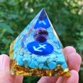 thumbnail image 1 of Pirámide de orgonita, amatista, peridoto, energía de cristal curativo, artesanías de orgón (E) Wdftyju Libre de BPA, 1 of 9