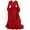 Red, variant on Women's Draula red dress Lady's Victorian Bustle Dress
