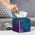thumbnail image 6 of Rocae Purple and Green Glitter for High-grade Leather Tissue Box, Exquisite Fashionable Design, Office Tissue Box, Waterproof Family Tissue Box, 6 of 8