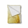 thumbnail image 2 of Earth Soft Flannel Fleece Throw Blanket, Vivid Style Earth in Yellow Color World Sphere Global International Theme, Cozy Plush for Indoor and Outdoor Use, 50" x 70", Yellow Beige, by Ambesonne, 2 of 6