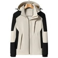 thumbnail image 2 of LOVZFMLL Vestes pour Femmes Veste de Pluie Solide Imperméable à Capuche Coupe-Vent, 2 of 3