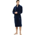 U2SKIIN Mens Fleece Robe, Soft Warm Long Plush Shawl Collar Fleece