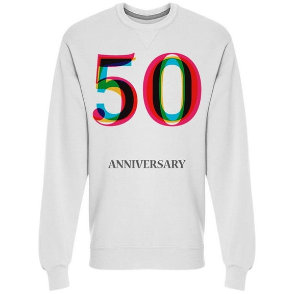50 Anniversary Colors Sweatshirt Men -Image by Shutterstock, Male Medium