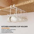 thumbnail image 4 of Estante para tazas de café montado en la pared, armario de cocina, colgador de tazas para bebidas, soporte de almacenamiento de vidrio, soporte Almacenamiento y organización del hogar Blanco Kearding HA063685-01B, 4 of 6