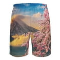 thumbnail image 6 of Kdxio Cherry Blossoms Pattern Mens Casual Shorts - Drawstring Summer Beach Sports Shorts for Men, 6 of 9