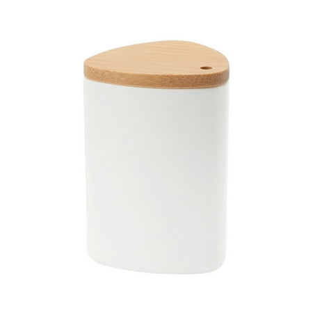 

Plastic Toothpick Holder with Bamboo Lid Simple Desktop Toothpicks Jar Stand for Home Restaurant Hotel