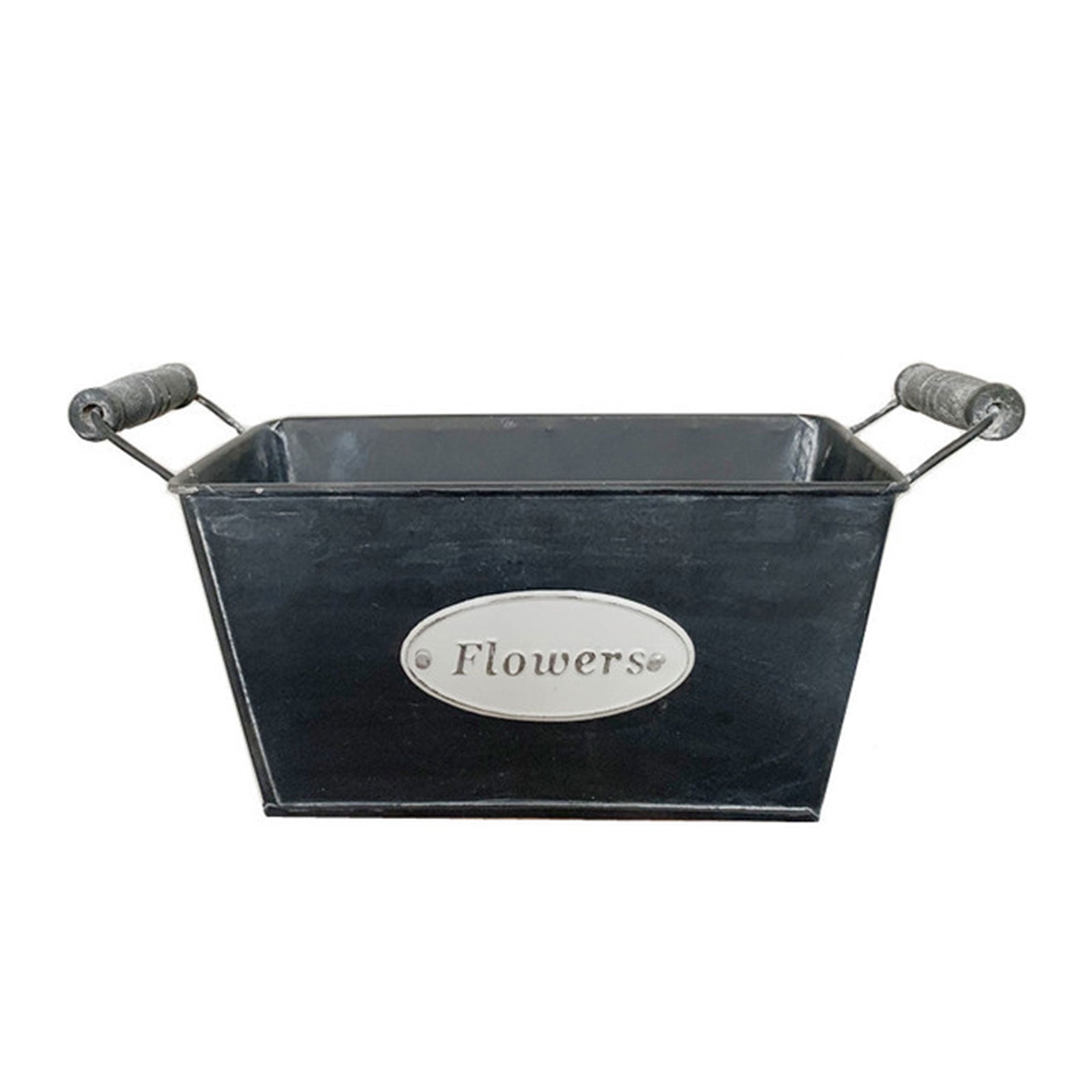 Pot Antique Iron Flowerpot Container For Potted Flowers Farmhouse Decor