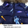 thumbnail image 5 of Kids Toddler Down Jacket Snow Pants Set,2-Piece Snowsuit Set Windproof Warm Hood Down Jacket Coat Jumpsuit Rompers Ski Suit for Boys Girls, 5 of 8