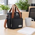 thumbnail image 5 of Insulated Lunch Bag | Black Lunch Bag | Lunch Bag with Shoulder Strap | Insulated Cooler Bag for Work and Picnic Use, 5 of 6