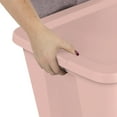 thumbnail image 6 of Sterilite Large Storage Bin, 18 Gallon Plastic Storage Container with Snap-On Lid, Light Pink, 6 of 8