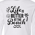 thumbnail image 4 of Inktastic Life is Better at The Beach with Sunshine Seashell and Palm Trees Long Sleeve Youth T-Shirt, 4 of 5
