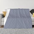 thumbnail image 3 of Throw Blanket for Couch - Gray White Geometric Print Super Soft Fuzzy Comfy Warm Throw Blanket, Cozy Lightweight Funny Plush Flannel Blanket Throws for Sofa and Bed All Season, 3 of 5