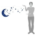 thumbnail image 2 of Moon and Stars Night Sky Vinyl Wall Art Decal Sticker Design for Nursery Room DIY Mural Decoration, 2 of 4