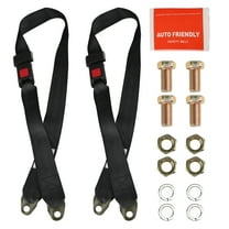 Hunlyman 2PCS Universal Seat Belt,2 Point Adjustable Seatbelts Kit, Car Vehicle Kit Universal Lap Seat Belt Kit Front Rear