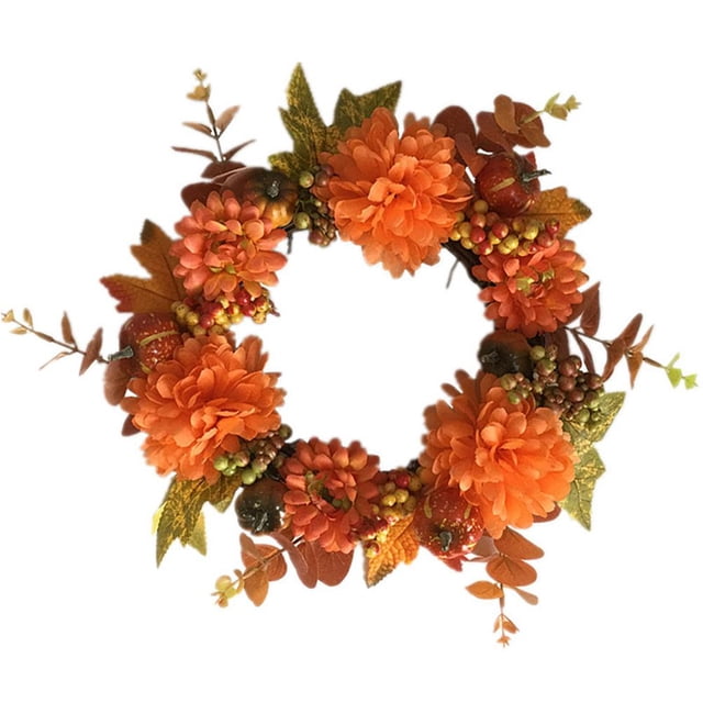 Guirnalda De Otoño Calabaza De Acción De Gracias Guirnalda De Hoja De Arce Guirnalda De Puerta De Hojas De Arce Decoración De Puerta Delantera De Otoño Decoración De Pared Minnieouse HA037571-00