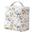 thumbnail image 2 of Estuche organizador de esmaltes de uñas con cierre de cremallera, regalo para mujer, bolsa de maquillaje Blanco, 2 of 9