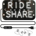 thumbnail image 6 of Ends Tonight, LED Car Windshield Sign 7.5x4.5”, Customizable Text Display with Suction Cups,Waterproof Ride Sharing Light for Drivers Customer Favorite | Plastic, Blue, Angeler, 6 of 8