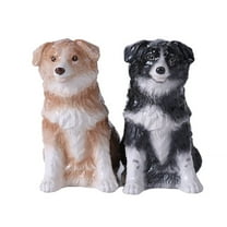 Pacific Giftware 4.75 inches Border Collie Couple Magnetic Salt and Pepper Shaker Kitchen Set