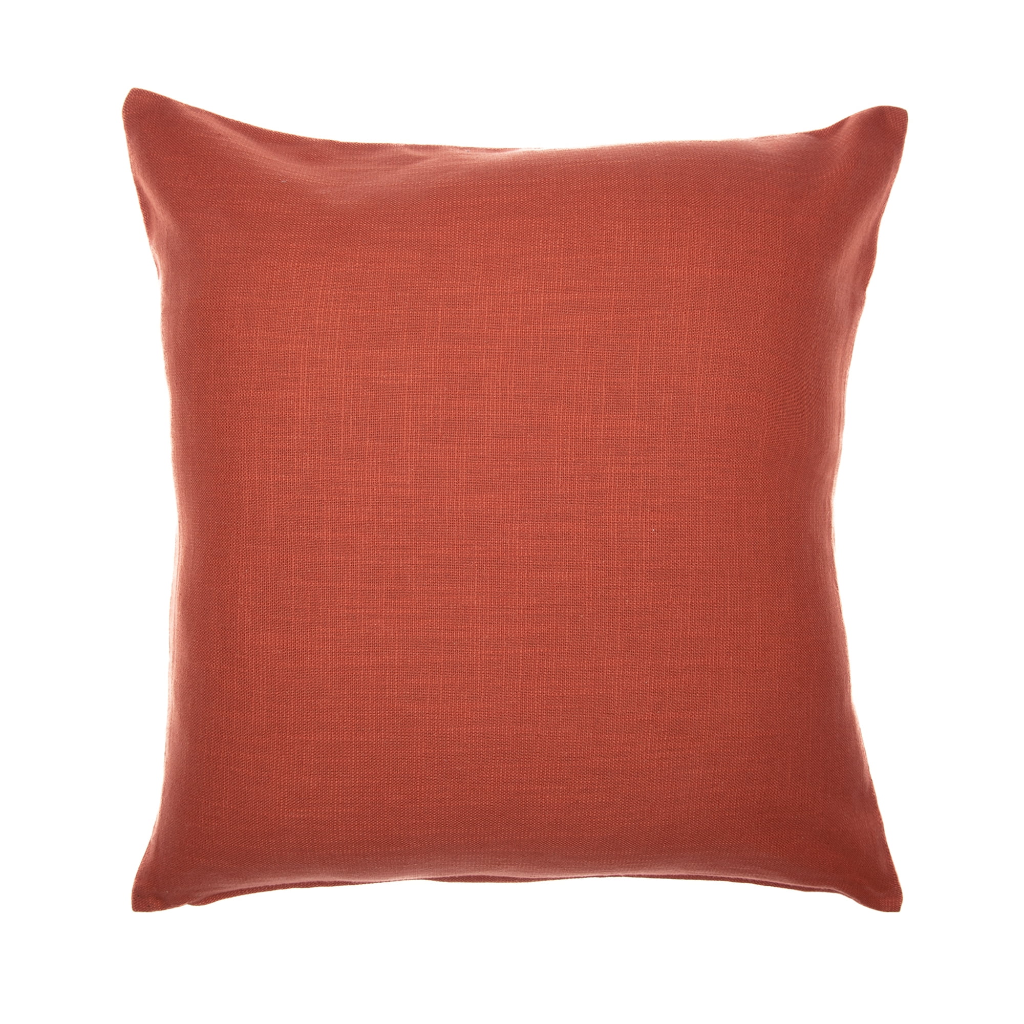 Ox Bay and Stacy Garcia 24" x 24" Orange/Ivory Embroidered Geometric Cotton Blend Adult Decorative Throw Pillow