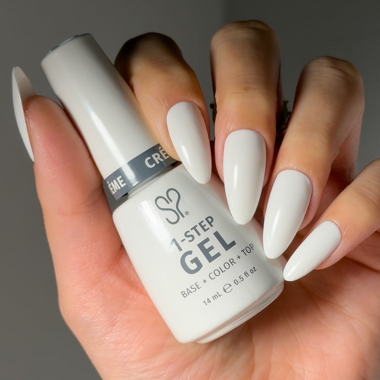 Salon Perfect Crème One Step Gel, Pillow Talk, White Nail Polish