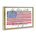 thumbnail image 4 of Stupell Industries All American Patriotic Phrase Patriotic Painting Gold Floater Framed Canvas Art Print Wall Art, 31 x 21, 4 of 10