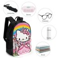 thumbnail image 4 of Hello Kitty Backpack, 17-Inch Laptop Backpack, High Capacity Backpack For College Travel, Lightweight Daybackpack, 4 of 8