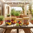 thumbnail image 3 of 4Pack 10oz Overnight Oats Containers with Airtight Lids – Glass Jars for Yogurt, Chia Seed Pudding, Snacks & Meal Prep – Wide Mouth Storage Jars for Oats, Chia Pudding & More, 3 of 9