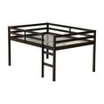 thumbnail image 5 of Jopath Full Size Loft Bed, Rubber Wooden Loft Bed Frame with Ladder, Bed Platform of Strengthened Slats, Modern Low Loft Bed for Boys Girls, Espresso, 5 of 7