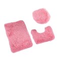 thumbnail image 1 of Alfombrilla para tapa de inodoro Moyic 3 piezas suave y duradera rosa, 1 of 6