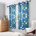 thumbnail image 2 of Yayeee Window Curtains Light Filtering 63"x52" Grommet Panel Pair Home Living Room Decor, Blue Abstract, 2 of 7