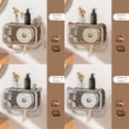 thumbnail image 2 of Zootealy Wall Tissue Box With Towel Rack Waterproof Transparent Paper Towel Dispenser Paper Extraction Holder Bathroom Toilet Storage Box with Top Shelf Facial Tissue Storage Box, 2 of 8