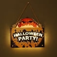 thumbnail image 1 of Halloween Luminous Doorplate Hanging Night Lantern Pumpkin Ghost Lantern, 1 of 2