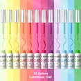 thumbnail image 3 of Set de gel para decoración de uñas RARJSM que brilla en la oscuridad, 12 colores, 8 ml, 3 of 9