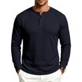 thumbnail image 3 of MiYuan Mens Quarter Zip Shirts Casual Winter Fall Knit Textured Long Sleeve Shirt Beach Vacation Stretchy Golf Shirts, 3 of 7
