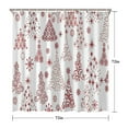 thumbnail image 5 of White Christmas Tree Pattern Shower Curtain 72"x72" ,Bathroom Decorative Shower Curtains Set with 12 Hooks,Modern Waterproof Washable Shower Curtain, 5 of 6