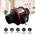 thumbnail image 5 of Exhaust Flue Fan 100mm Speed Control Mixed Flow Inline Fan High Speed Exhaust Fan for Vents HVAC Systems Parts EU Plug, 5 of 5