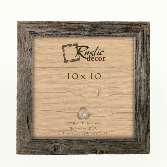 10x10-1.5" Standard Reclaimed Rustic Barn Wood Wall Frame