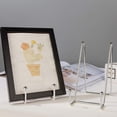 thumbnail image 4 of Ajuwaa 4 Pack Plate Stands for Display, 6 Inch Metal Frame Holder Stand for Picture, Decorative Plate, Photo Easel, Artistic Work Display Stand, Picture Frames, Silver, 4 of 5