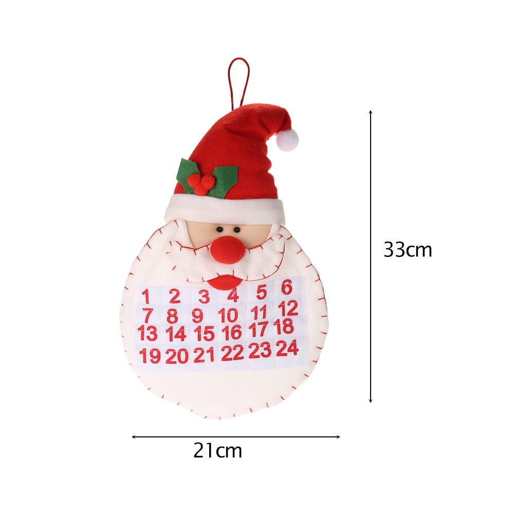 Details about / Countdown to Christmas Santa Advent Calendar Door-Hanging Chalkboard Decoration