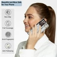 thumbnail image 4 of Allytechgroup Galaxy Note 20 Ultra Case with Keychain, Luxury Girly PU Leather Back Cover Bracket Stand Shockproof Bumper Drop Proof Phone Case Cover for Samsung Galaxy Note 20 Ultra, Silver, 4 of 8