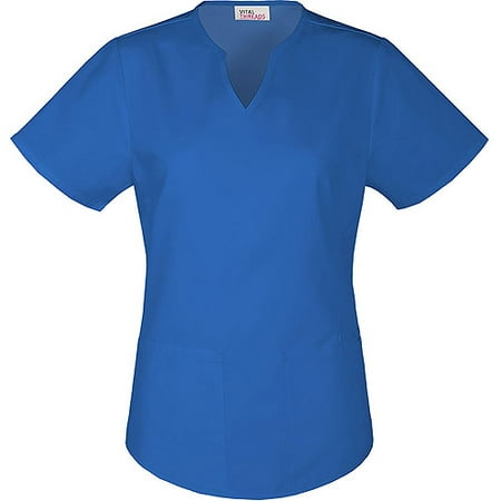 Vital Threads Women's Core Essentials Split V-Neck Scrub Top