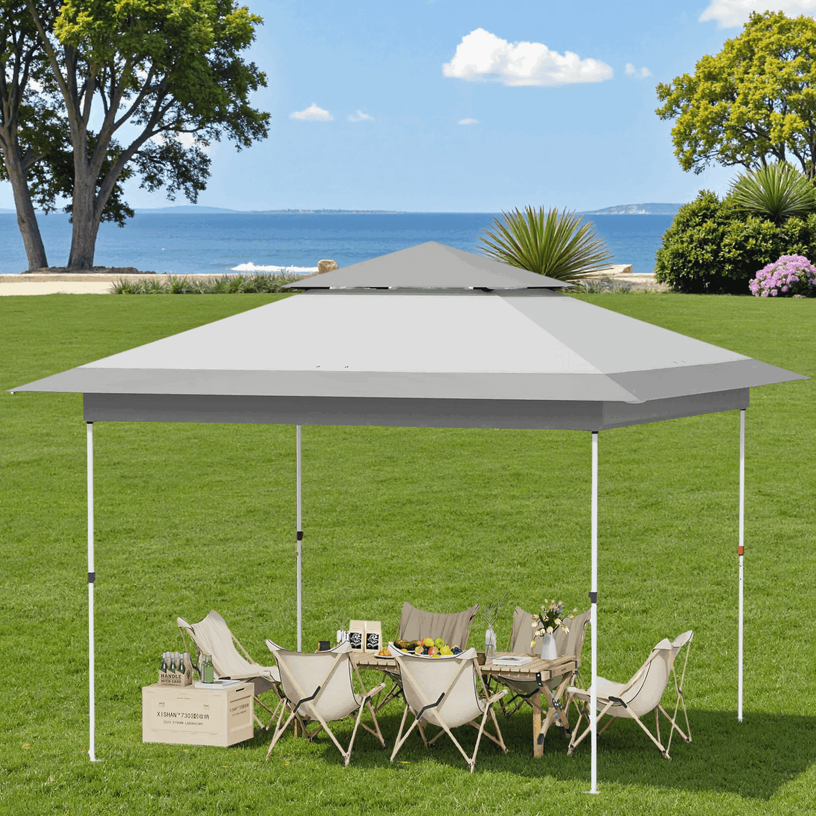 Coleman 10' x 10' Instant Straight Leg Canopy Gazebo with Added