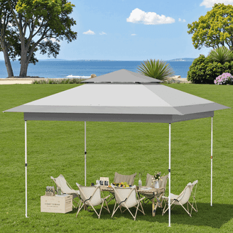 Coleman Sun Shelter 10x10 Canopy with Sunwall UV Protection Gray