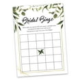 thumbnail image 2 of Inkdotpot Bridal Wedding Shower Bachelorette Party Bulk Blank Square Fill In Gift Ideas 50GreeneryBingoGameCards, 2 of 7