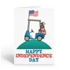 Golf Cart Happy Independence Day Greeting Cards - 12 Greeting Cards, Size 4.5 x 6.25 - 18067