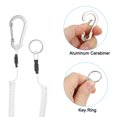 thumbnail image 4 of 6pcs Retractable Spring Coil Straps, 6" Spiral Lanyard Cord with Aluminium Clip and Key Ring, Clear, 4 of 6
