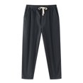 thumbnail image 1 of toraway Men's Casual Shorts 11 Inch Inseam Summer Men's Retro Pockets Low Waisted Drawstring Imitation Cotton and Linen Pants Casual Pants Jogging XXL, 1 of 4