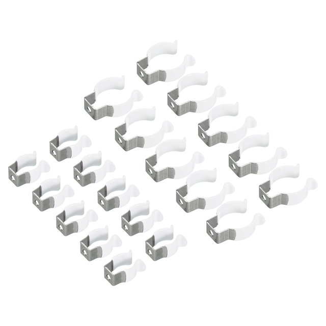 Unique Bargains Support de Clips T5 T8 U pour Ampoule LED Support de Montage Tube Fluorescent Pinces Blanc Lot de 20
