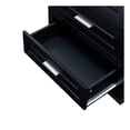 thumbnail image 4 of Torsi Modern Double Door Storage Cabinet with Drawers and Adjustable Shelves, Black, 4 of 11