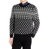 New [31 28-1] Nautica Men's Fair Isle Crew-Neck Sweater True Black XXL